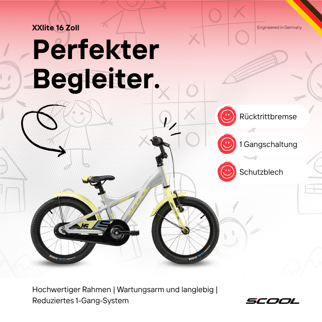 Kinderfahrrad - S'COOL XXlite 16 Zoll 1-Gang