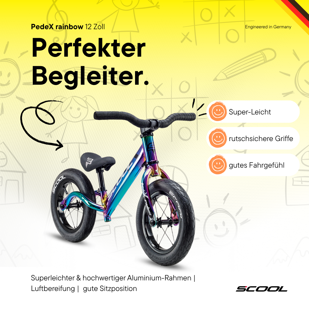 Laufrad - S'COOL pedeX Rainbow