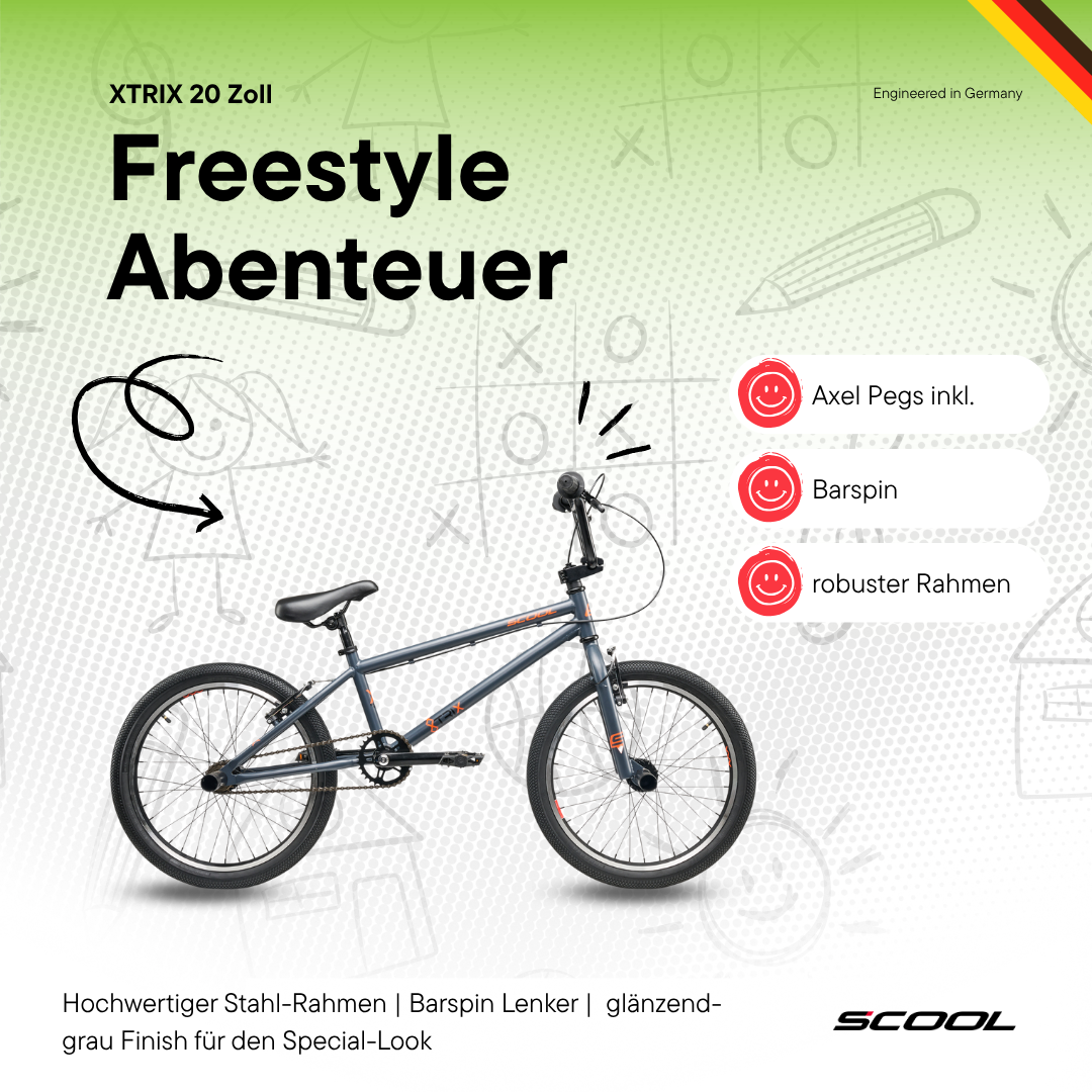 Kinderfahrrad - S'COOL XtriX 20 1-Gang BMX 20 Zoll
