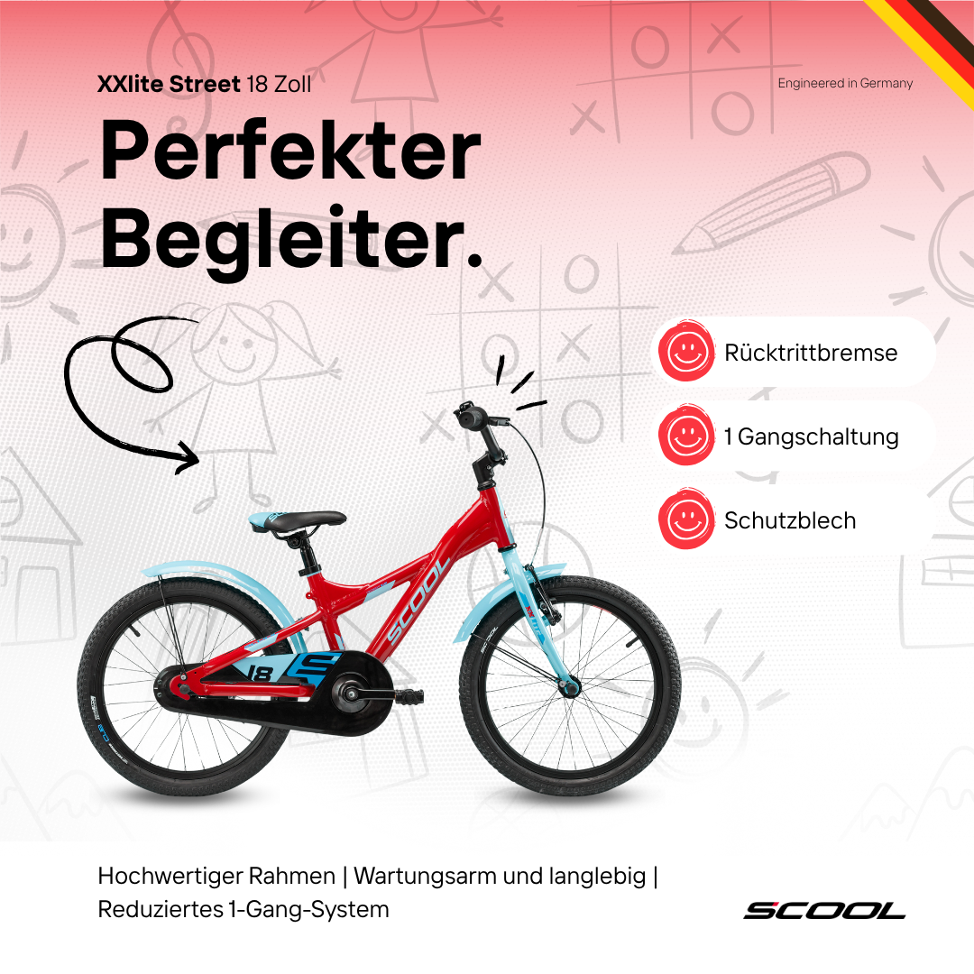 Kinderfahrrad - S'COOL XXlite 18 Zoll 1-Gang