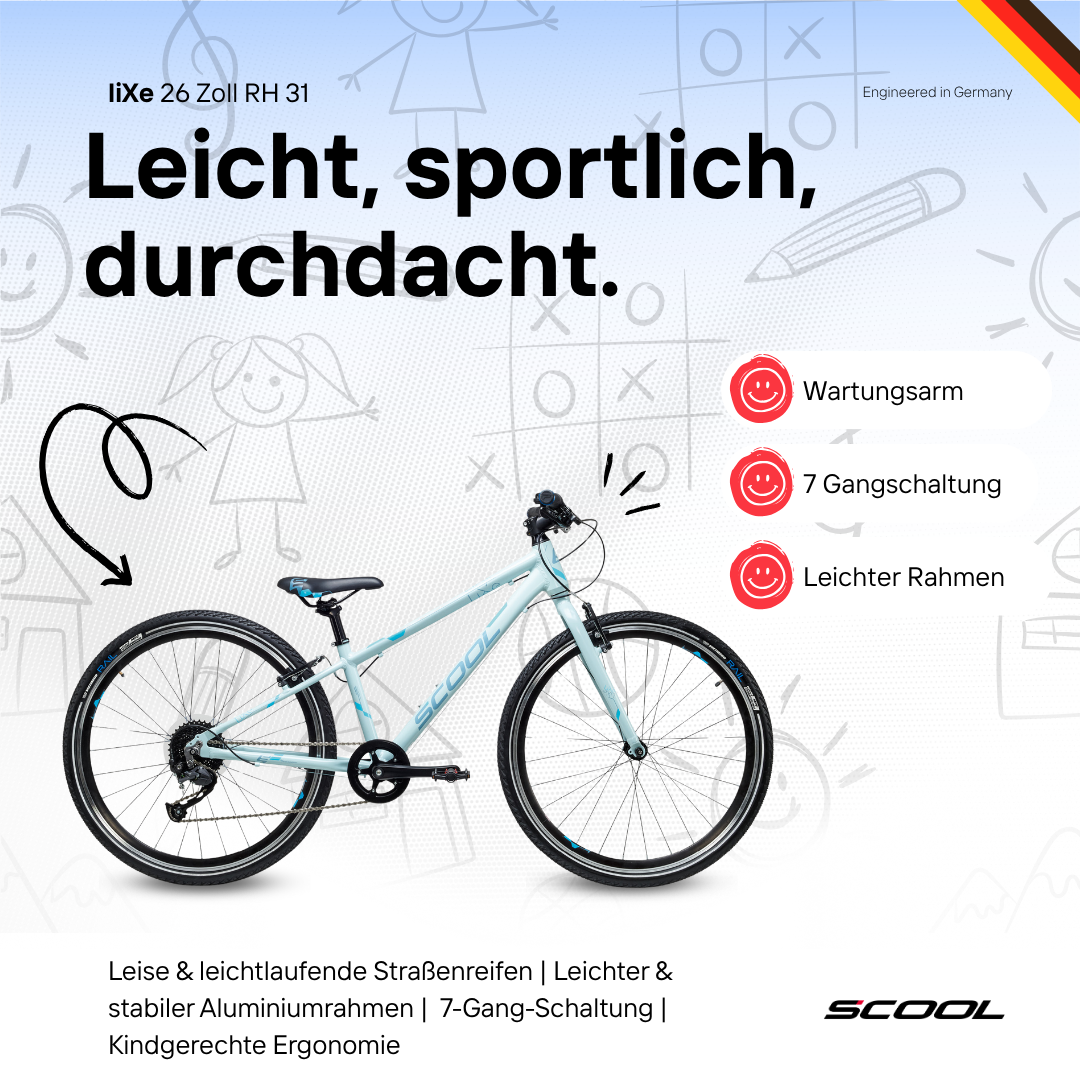Kinderfahrrad - S'COOL liXe 26 Zoll 9-Gang