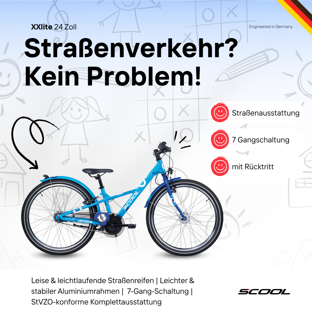 Kinderfahrrad - S'COOL XXlite 24 Zoll 7-Gang