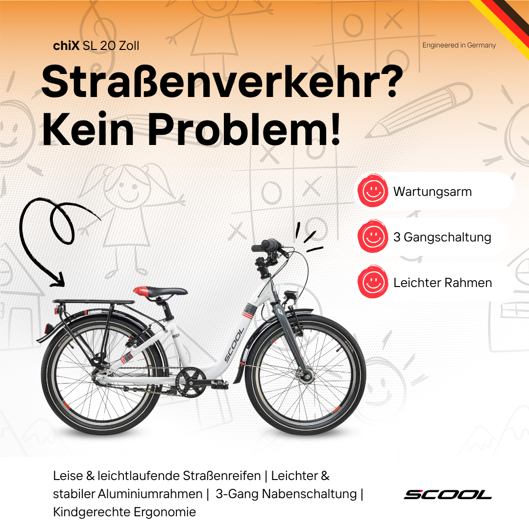 Kinderfahrrad - S'COOL chiX SL 20 Zoll 3-Gang