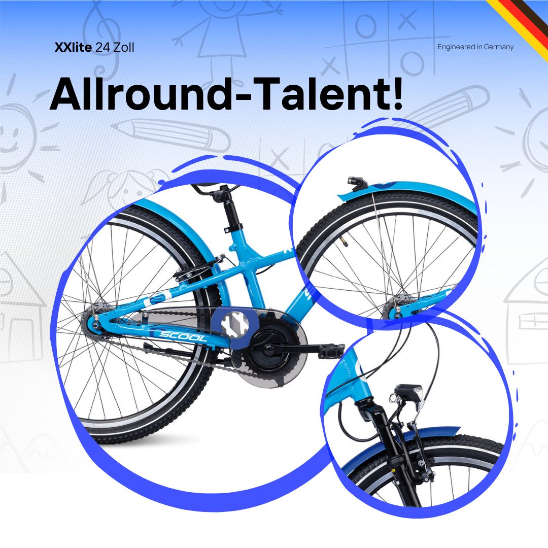 Kinderfahrrad - S'COOL XXlite 24 Zoll 7-Gang