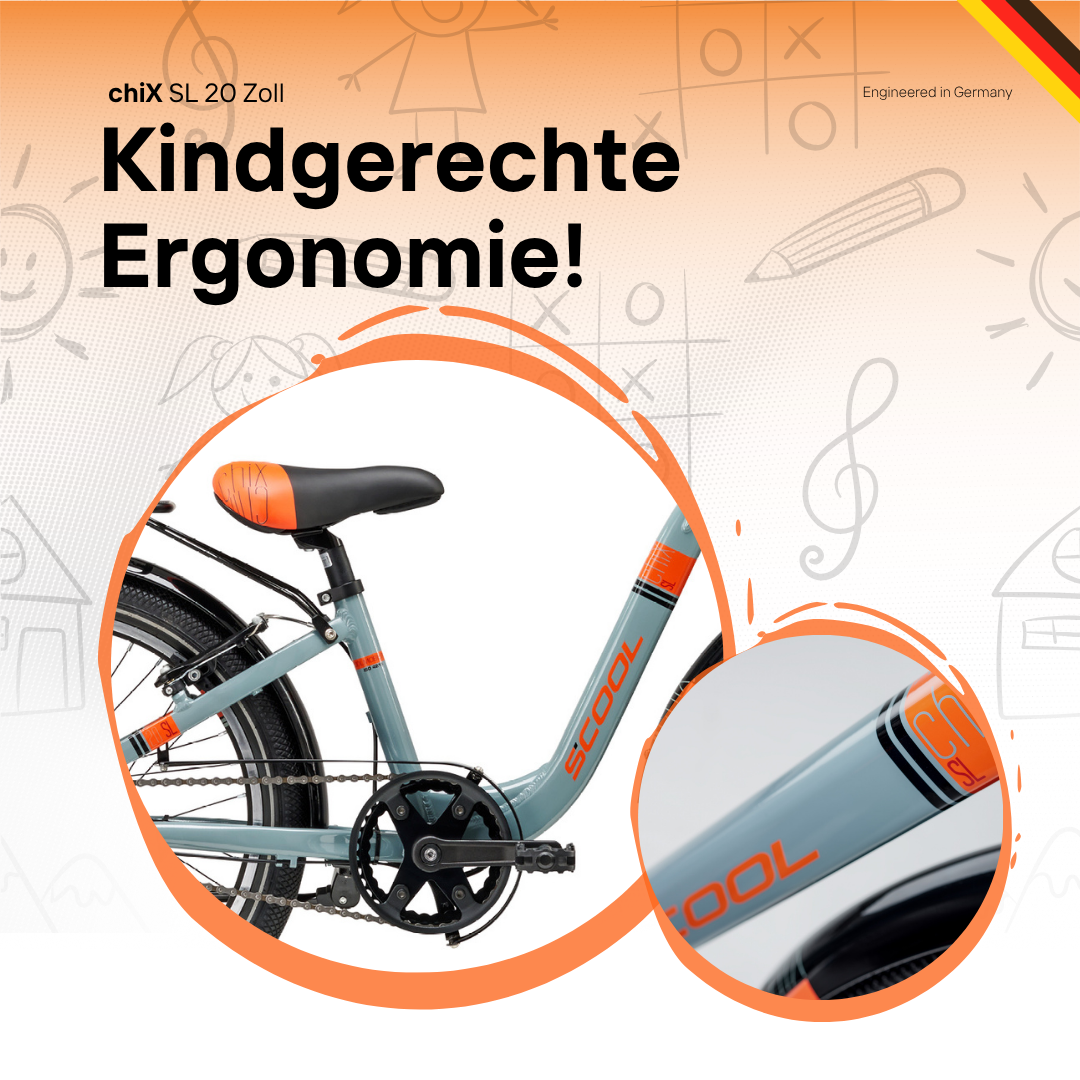 Kinderfahrrad - S'COOL chiX SL 20 Zoll 3-Gang
