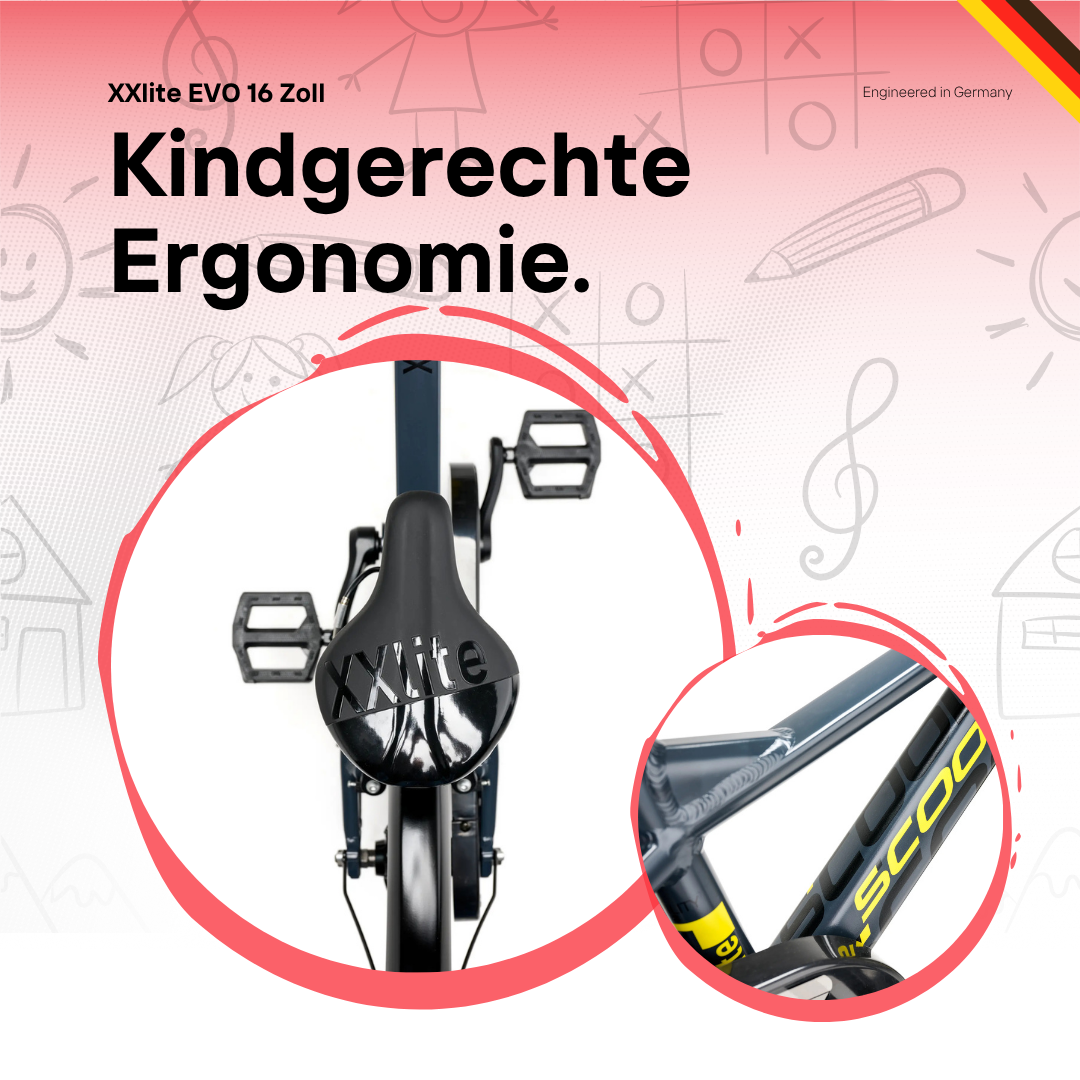 Kinderfahrrad - S'COOL XXlite EVO 16 Zoll 1-Gang | ab 4 Jahre