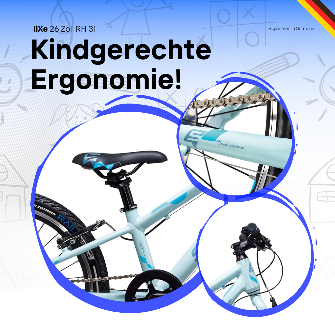 Kinderfahrrad - S'COOL liXe 26 Zoll 9-Gang