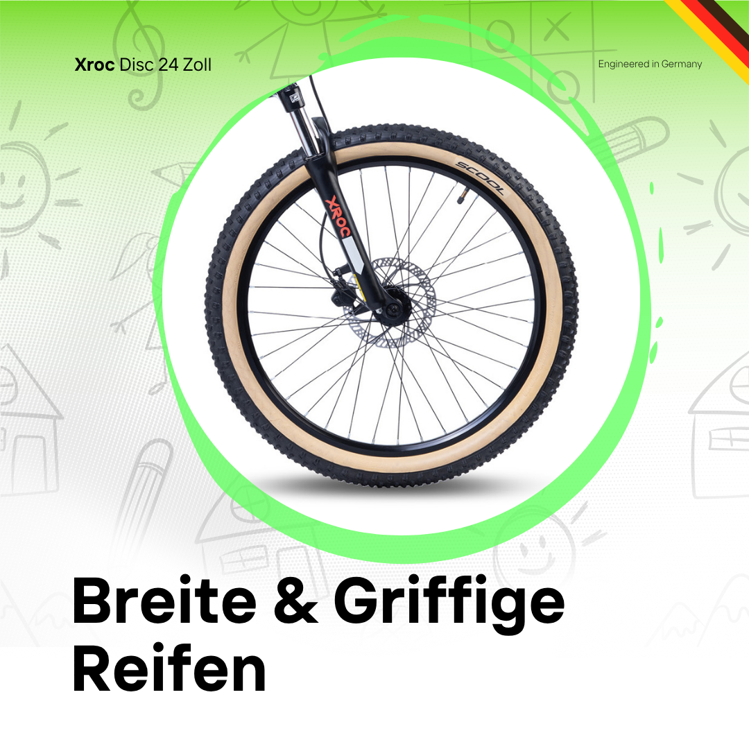 Kinderfahrrad - S'COOL Xroc Disc 24 Zoll 8-Gang