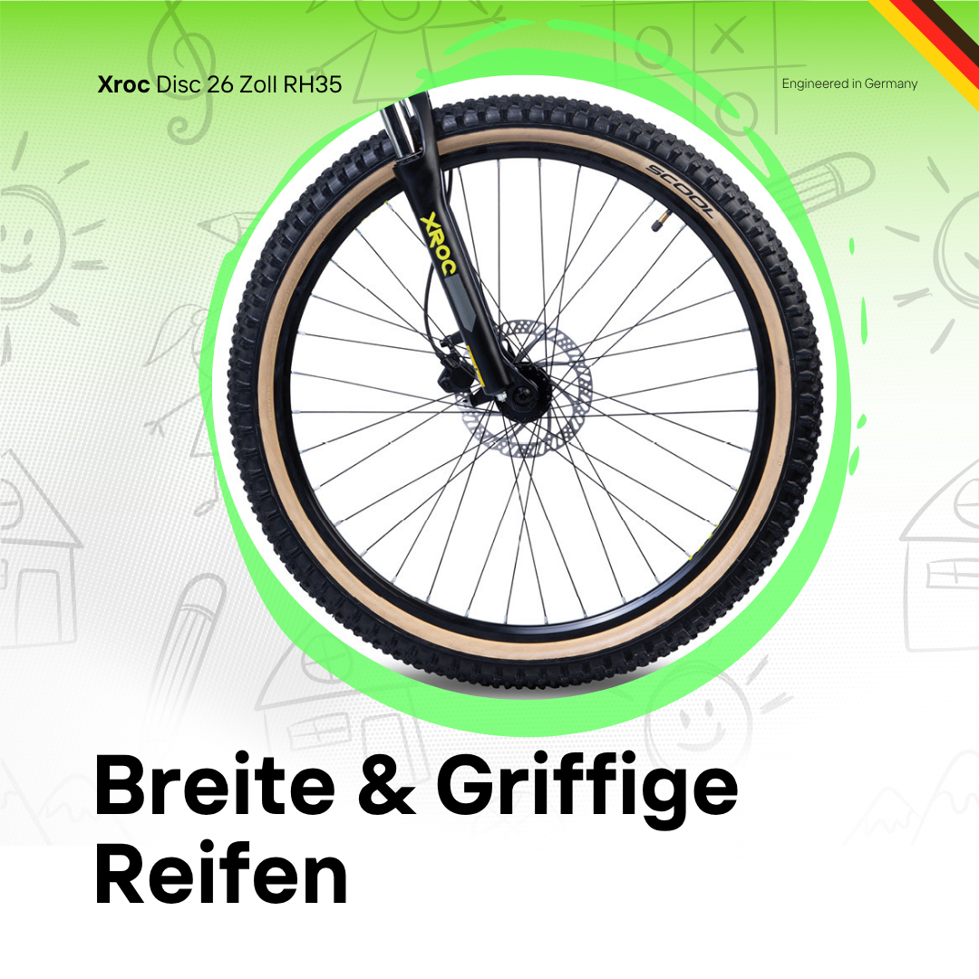 Kinderfahrrad - S'COOL Xroc Disc 26 Zoll 24-Gang