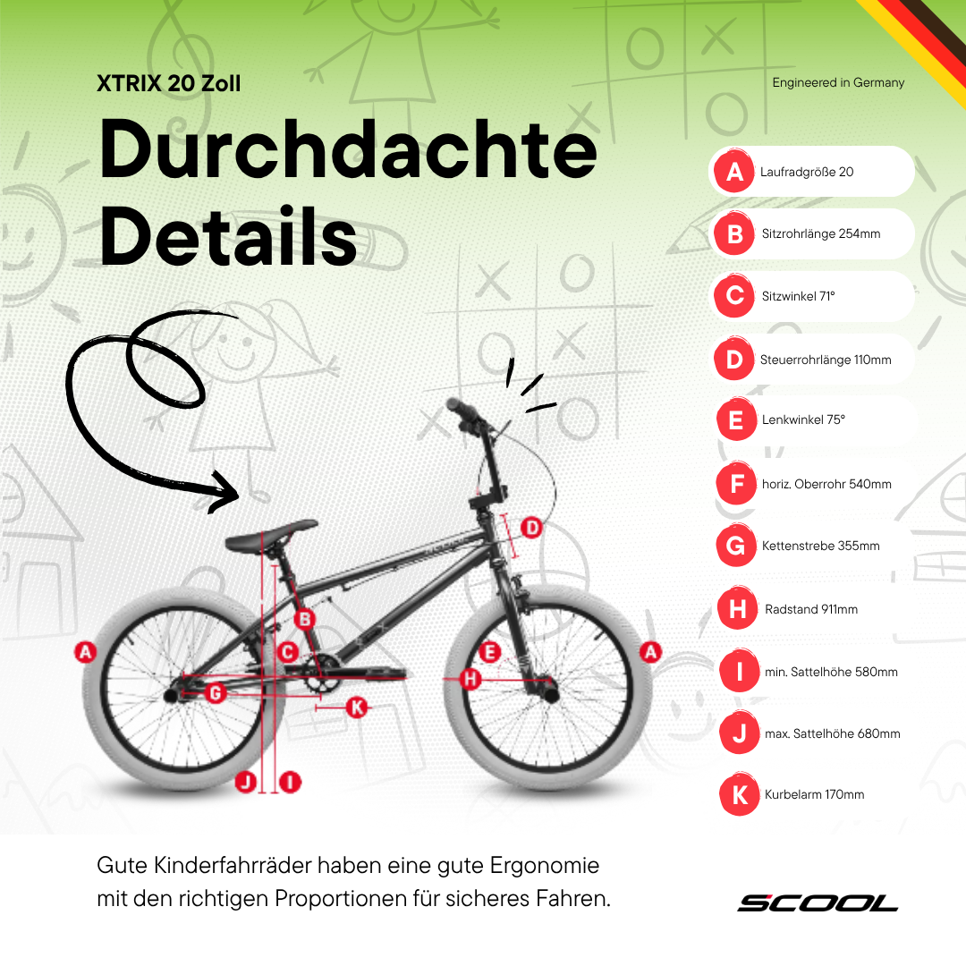 BMX- S'COOL XtriX40 1-Gang 20 Zoll