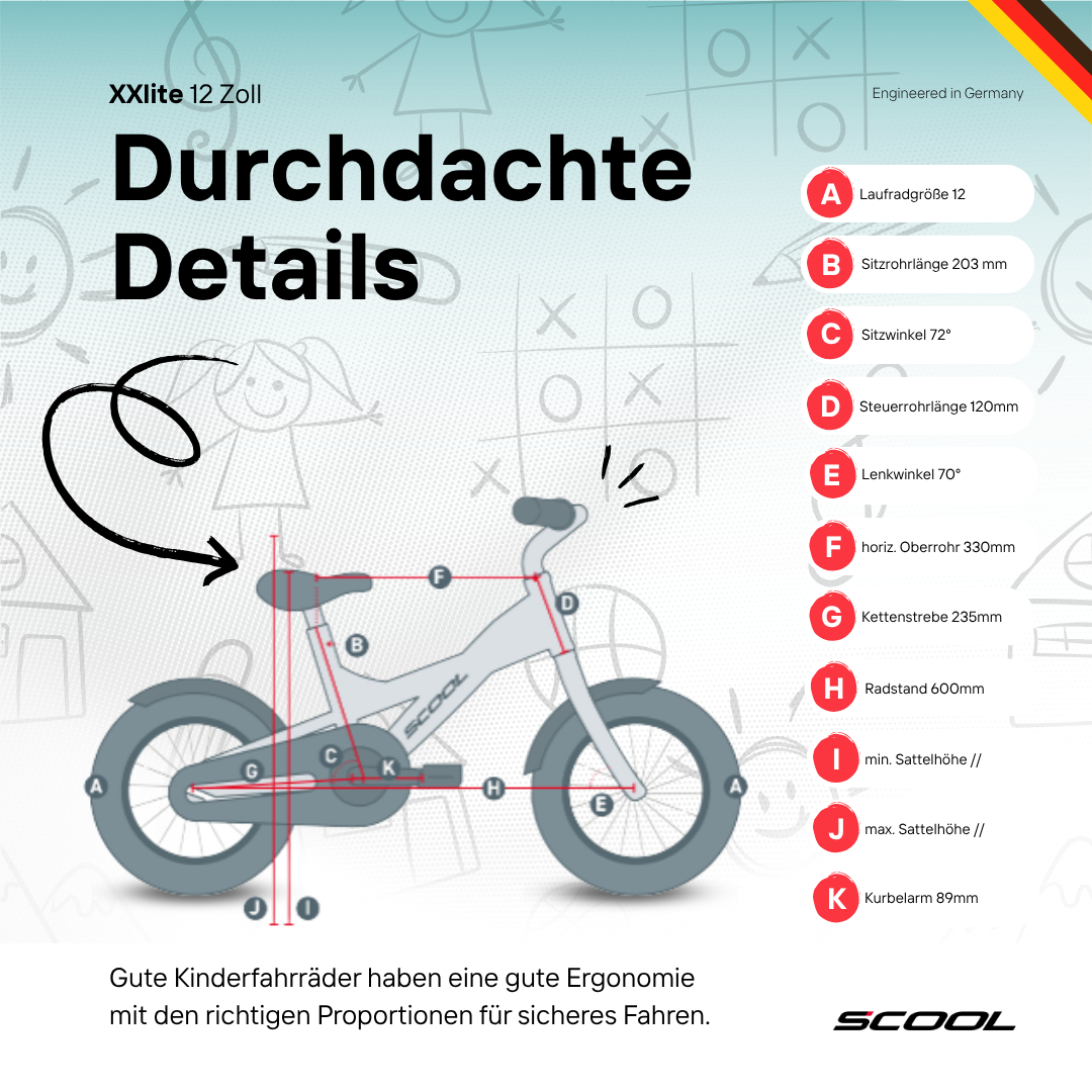Kinderfahrrad - S'COOL XXlite 12 Zoll 1-Gang