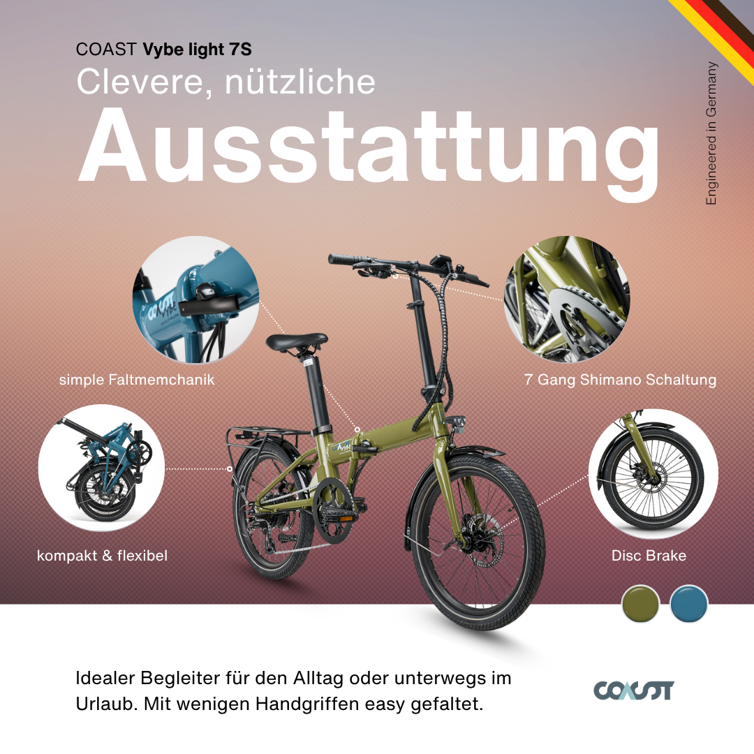 E-Klapprad | COAST VYBE LIGHT 7-Gang