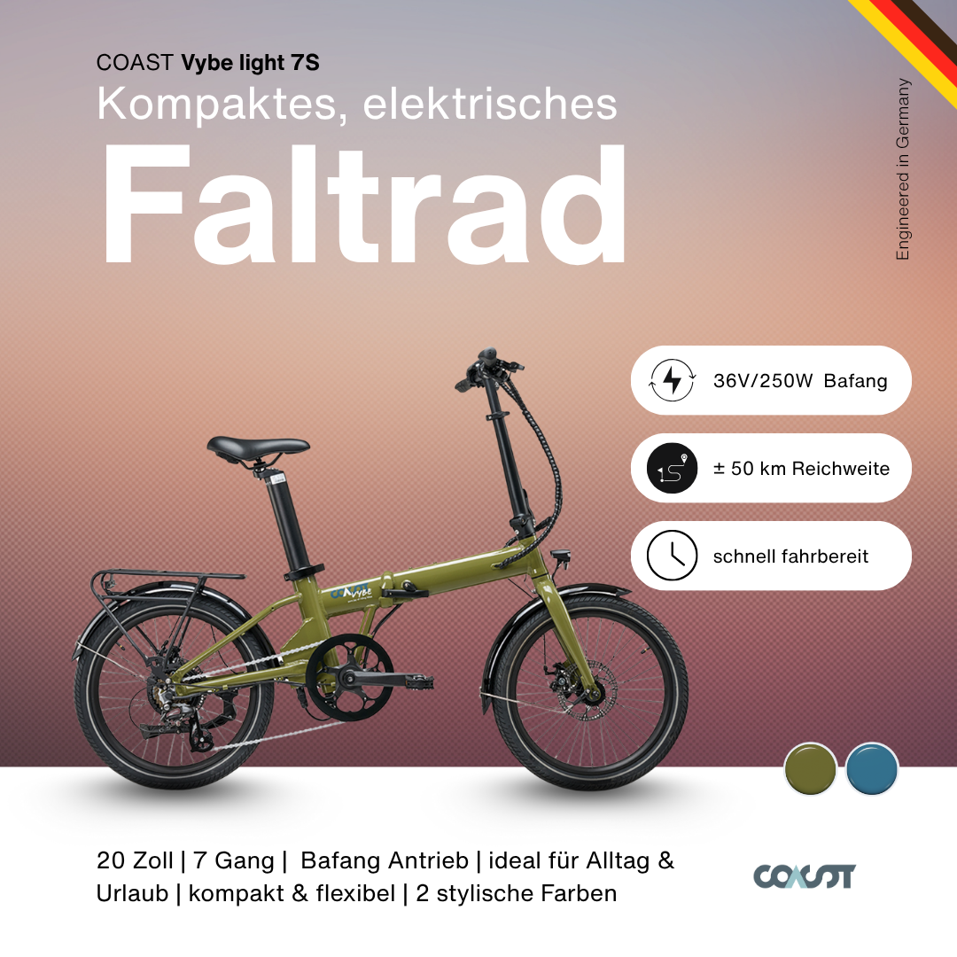 E-Klapprad | COAST VYBE LIGHT 7-Gang