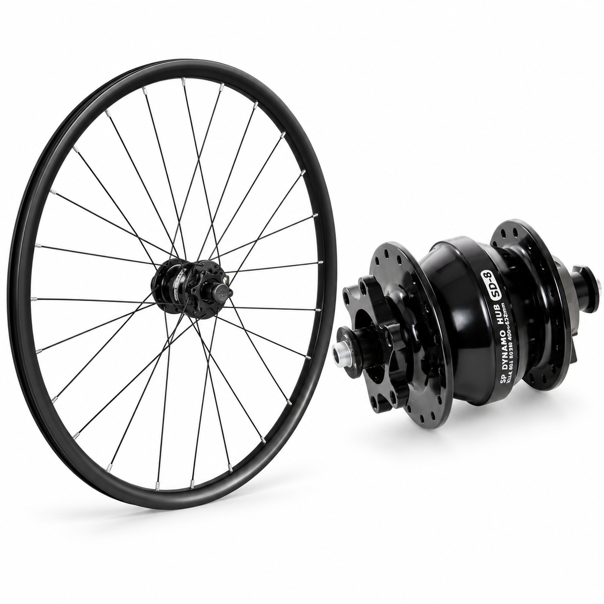 Laufrad vorne mit Nabendynamo SD8 – Disc-Felge, 20/24/26 Zoll