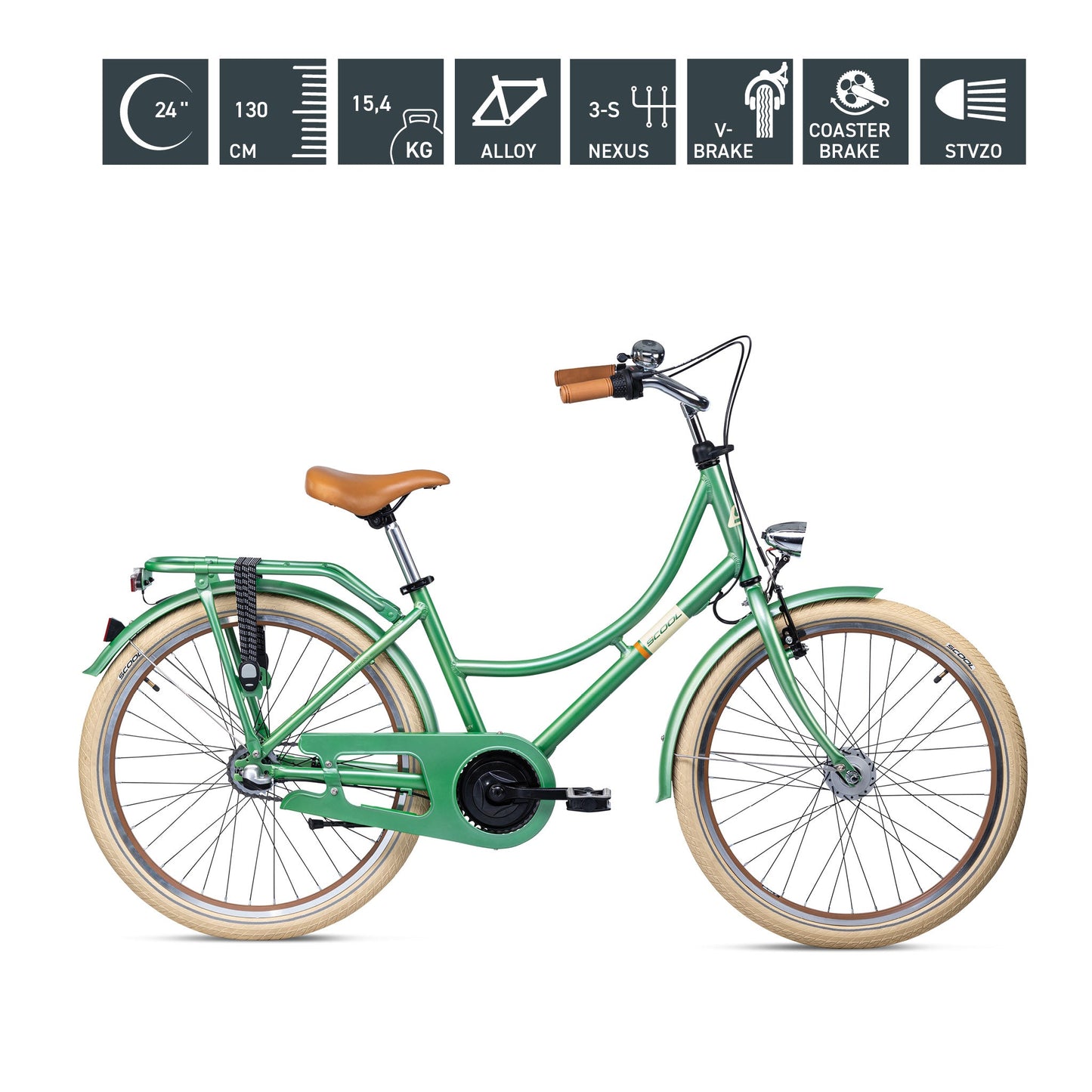 Kinderfahrrad - S'COOL chiX classic 24 Zoll 3-Gang