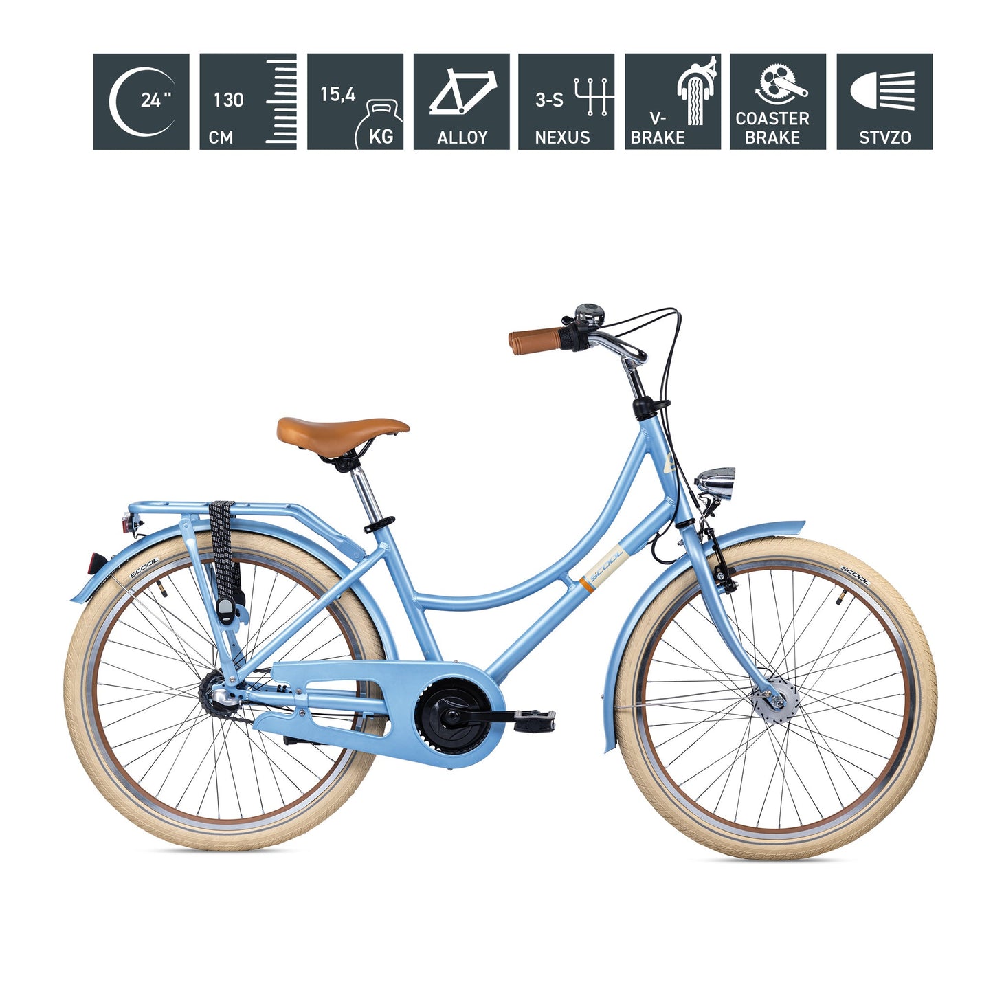 Kinderfahrrad - S'COOL chiX classic 24 Zoll 3-Gang