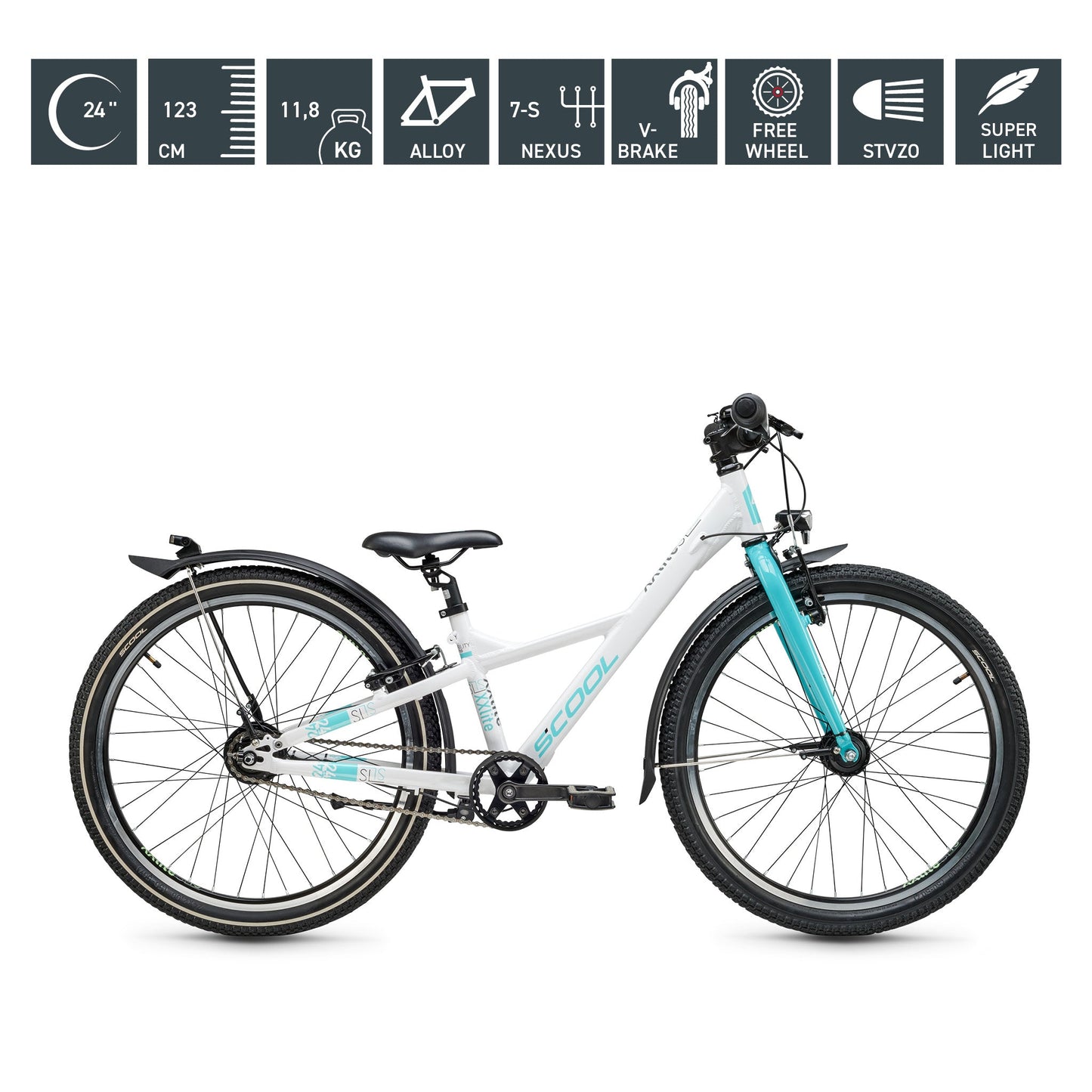 Kinderfahrrad - S'COOL XXlite SL 24 Zoll 7-Gang