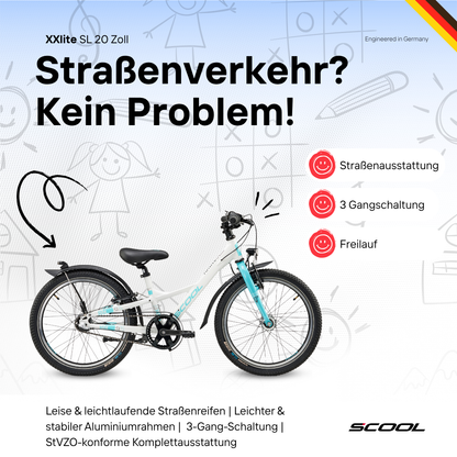Kinderfahrrad - S'COOL XXlite SL 20 Zoll 3-Gang