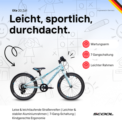 20 Zoll Mädchenfahrrad S'COOL liXe 7-Gang