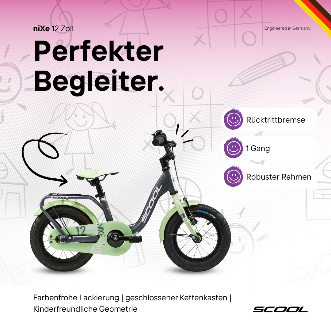 Kinderfahrrad - S'COOL niXe 12 Zoll 1-Gang | ab 2 Jahre