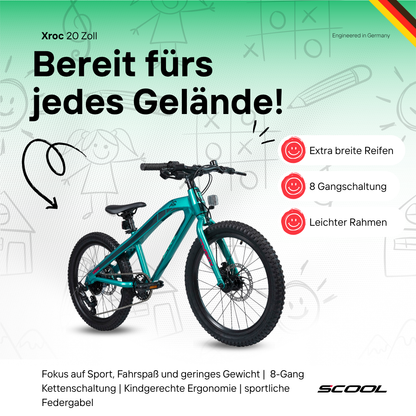 Kinderfahrrad - S'COOL Xroc TWENTY 20 Zoll 8-Gang | ab 6 Jahre