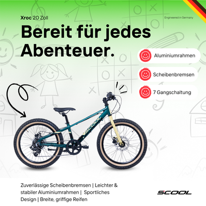 Kinderfahrrad - S'COOL Xroc Disc 20 Zoll 7-Gang