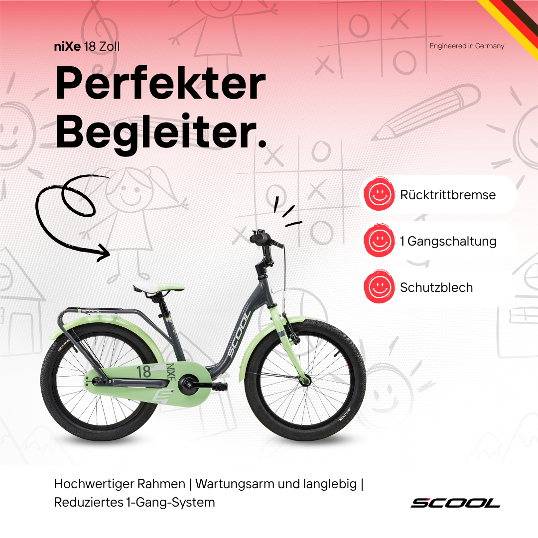 Kinderfahrrad - S'COOL niXe 18 Zoll 1-Gang