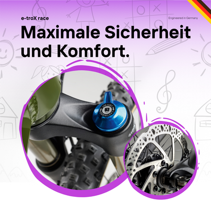E-Kinderfahrrad -  e-troX race 26 Zoll  9-Gang