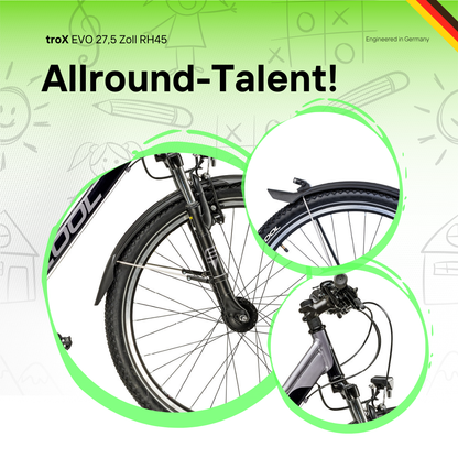 Kinderfahrrad - S'COOL troX EVO 27,5 Zoll 21-Gang