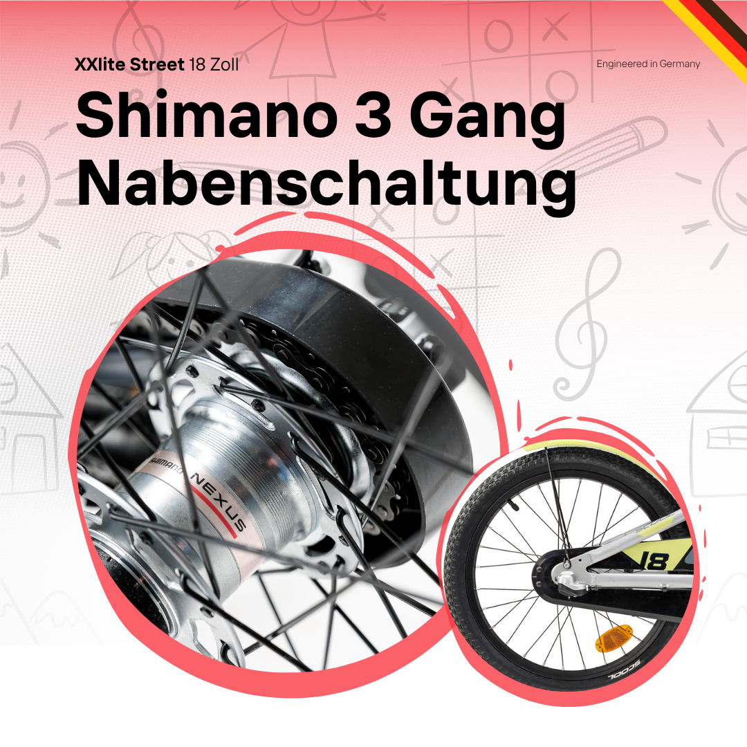 Kinderfahrrad - XXlite street 18 Zoll 3-Gang