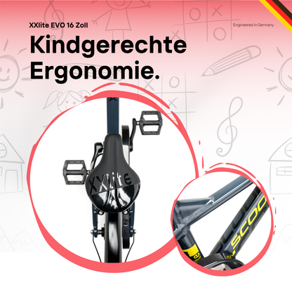 Kinderfahrrad - S'COOL XXlite EVO 16 Zoll 1-Gang | ab 4 Jahre