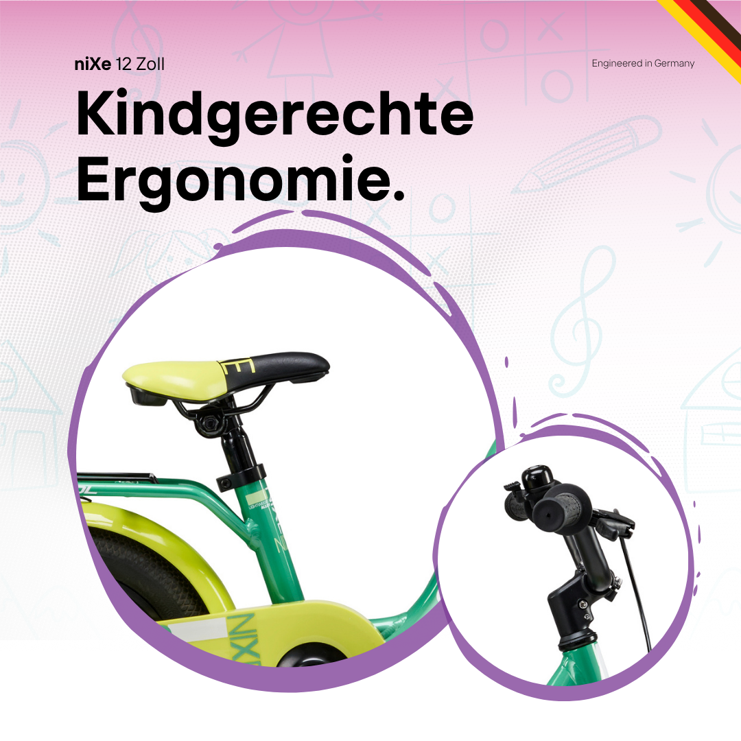 Kinderfahrrad - S'COOL niXe 12 Zoll 1-Gang | ab 2 Jahre