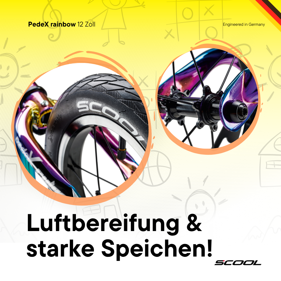 Laufrad - S'COOL pedeX Rainbow