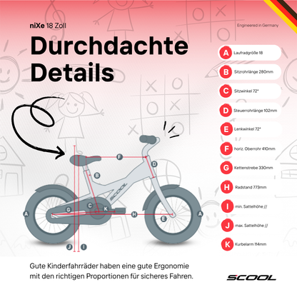 Kinderfahrrad - S'COOL niXe 18 Zoll 1-Gang
