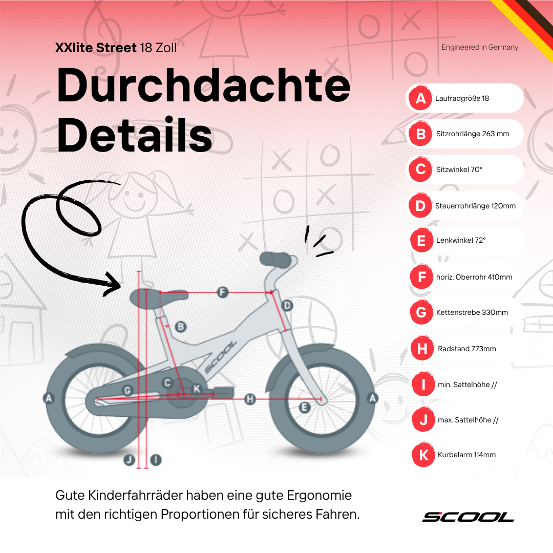 Kinderfahrrad - XXlite street 18 Zoll 3-Gang
