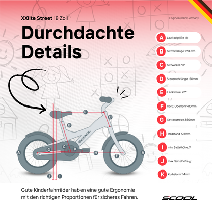 Kinderfahrrad - XXlite street 18 Zoll 3-Gang