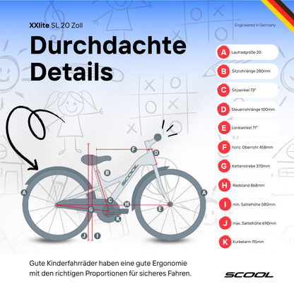 Kinderfahrrad - S'COOL XXlite SL 20 Zoll 3-Gang