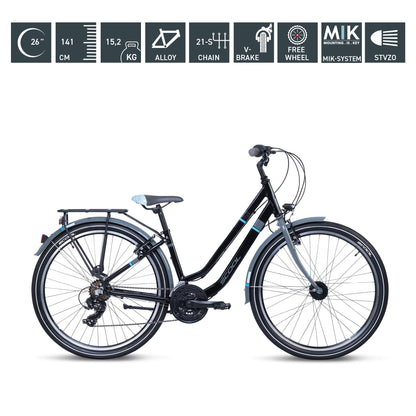 Kinderfahrrad - S'COOL chiX twin 26 Zoll 21-Gang