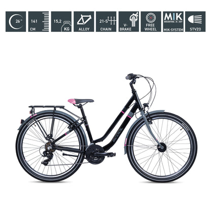 Kinderfahrrad - S'COOL chiX twin 26 Zoll 21-Gang
